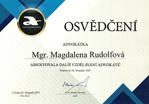 Osvědčení o dalším vzdělávání advokátů